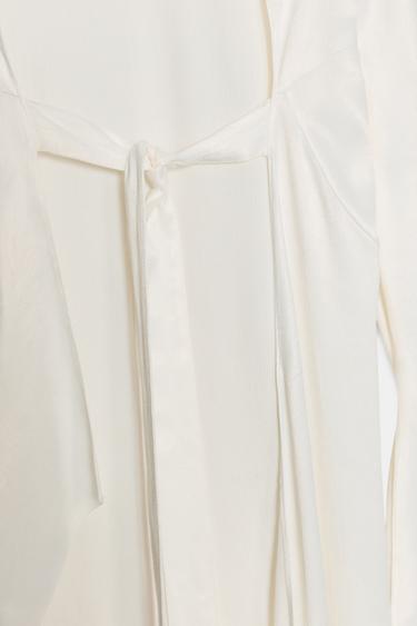 ZW COLLECTION ASYMMETRIC SATIN TOP - Oyster-white by Zara - Image 6