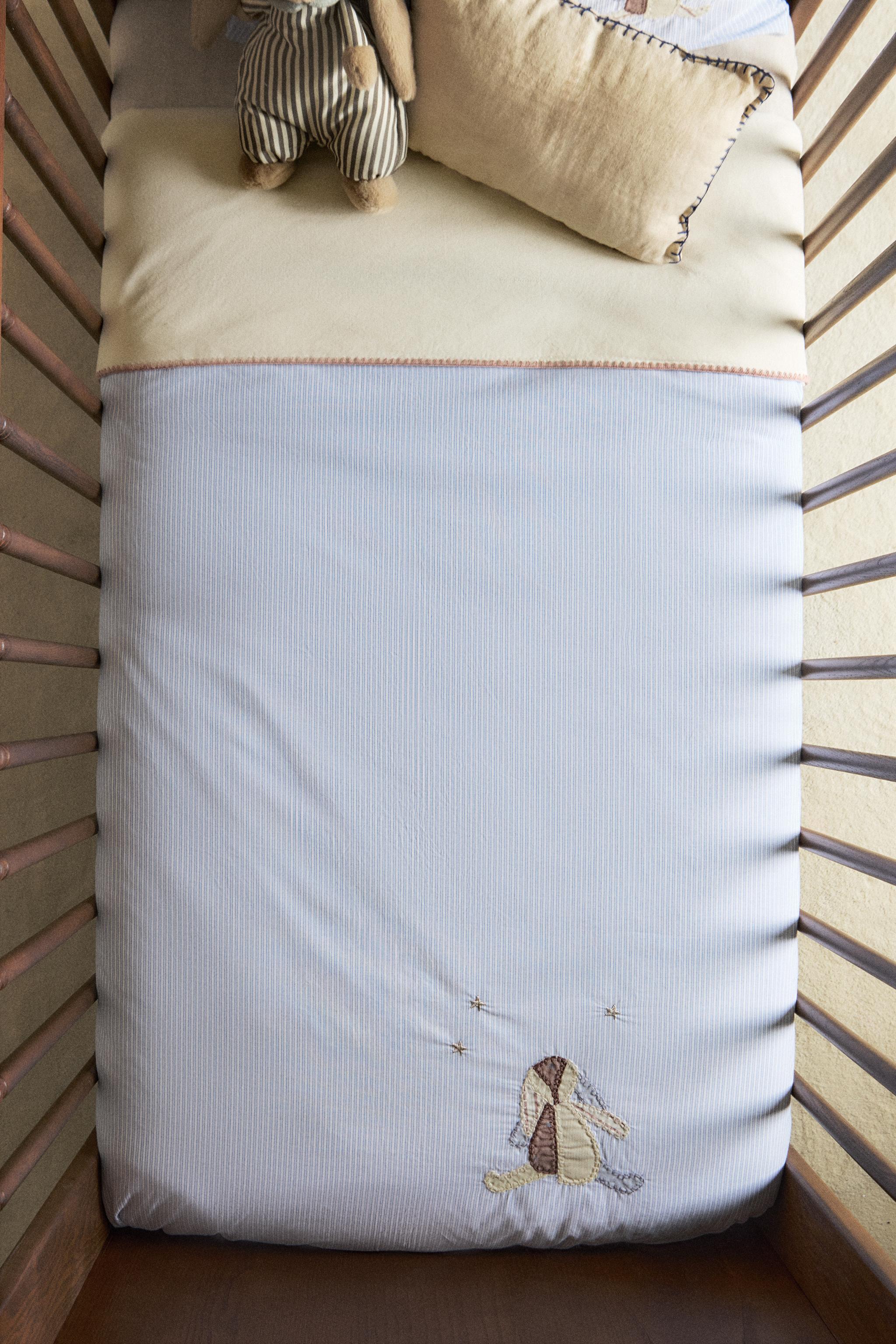 キッズ コットン ラビット 掛け布団カバー - ブルー | ZARA Japan / 日本