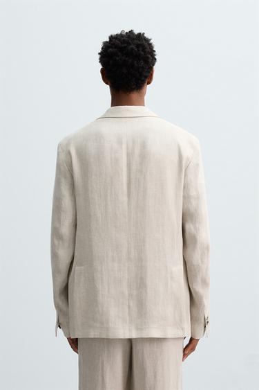 BLAZER DE COSTUME 100 % LIN - Sable de Zara - Image 2