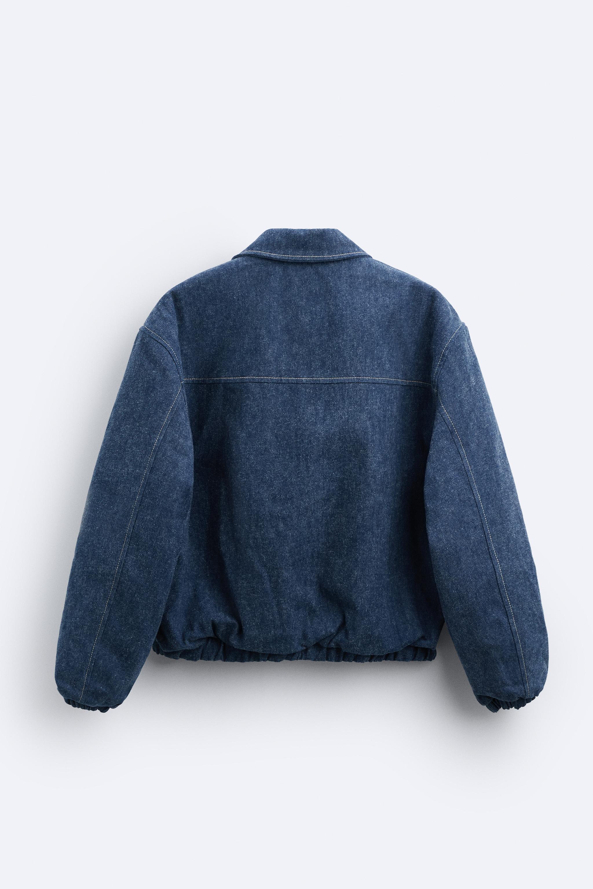 DENIM BOMBER JACKET - Blue | ZARA United States