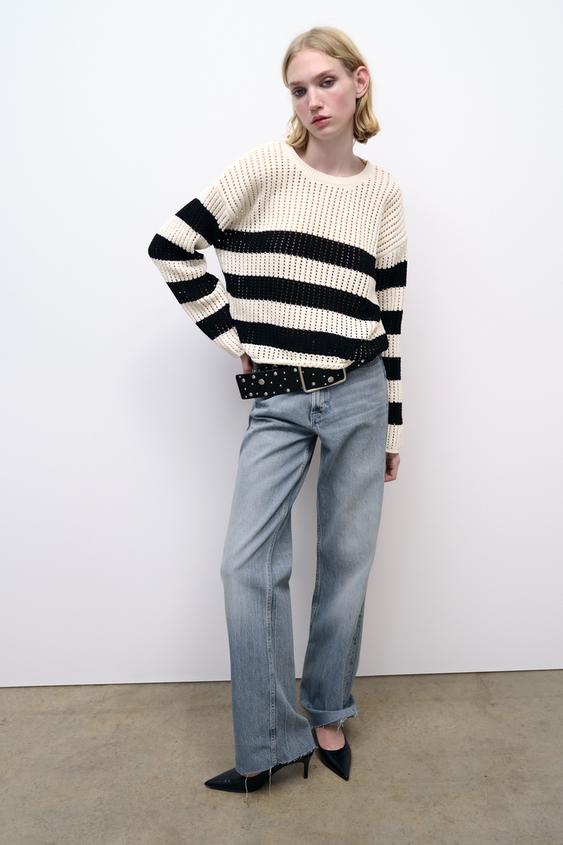 CHENILLE SWEATER - striped | ZARA Spain