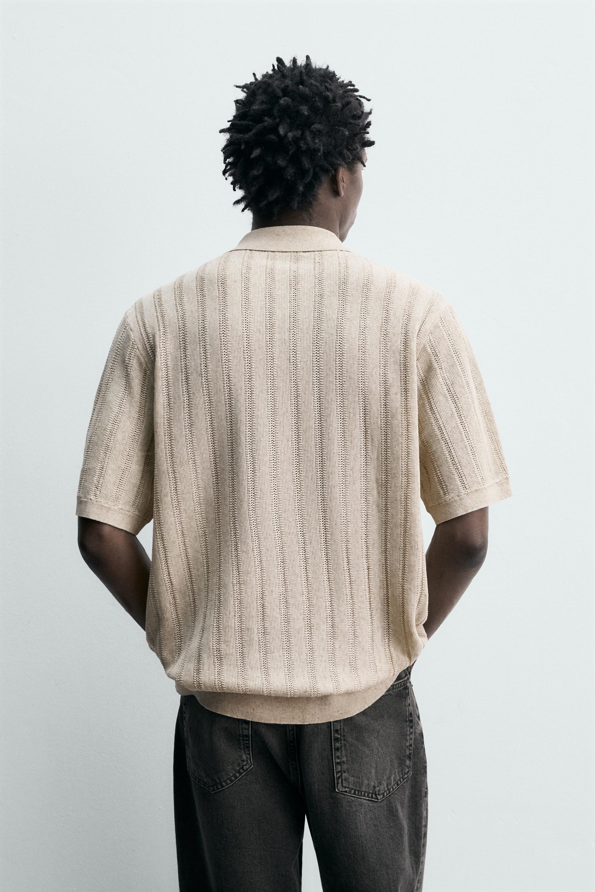 RIB KNIT POLO SHIRT