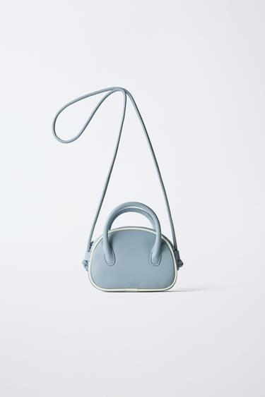 Zara TRIM MINI CROSSBODY BAG - Blue