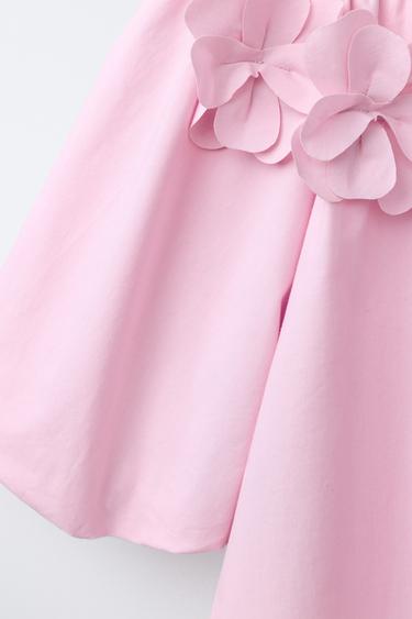 FLORAL POPLIN DRESS - Purple by Zara - Image 3