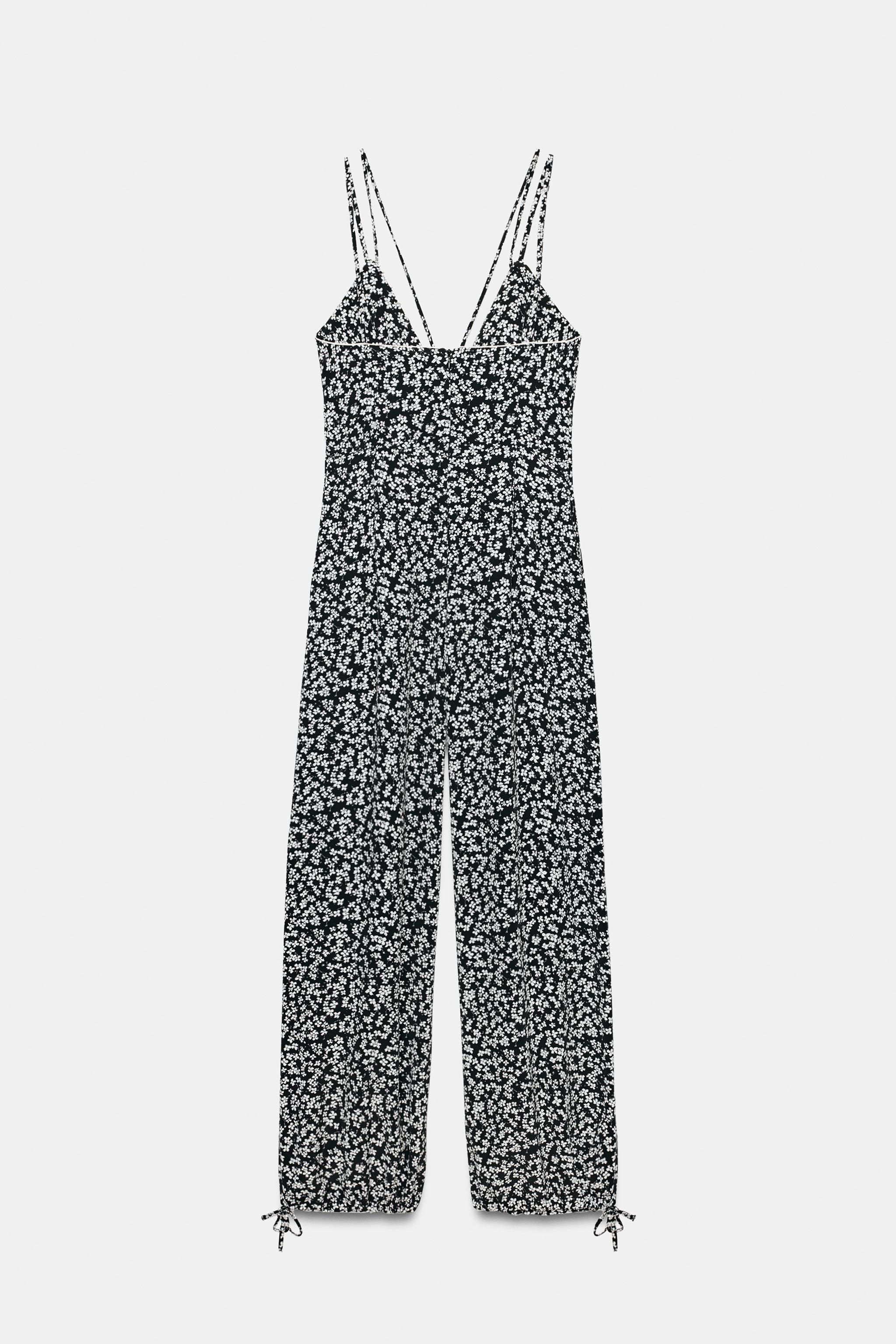 Zara FLORAL PRINT STRAPPY JUMPSUIT — фото 11