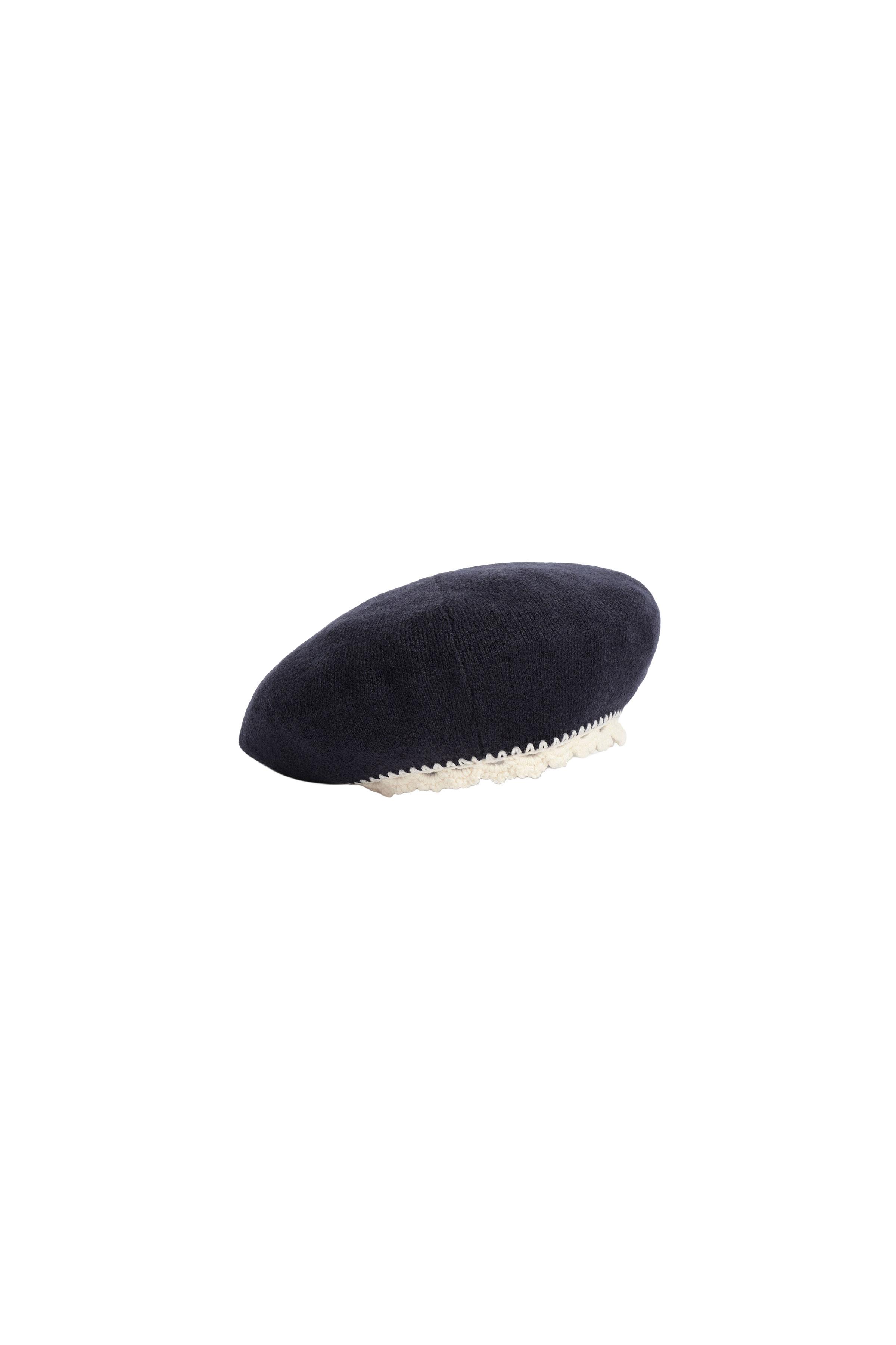 BÉRET EN MAILLE CROCHET AVEC LAINE LIMITED EDITION