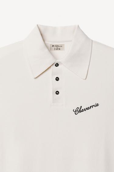 SLIM FIT POLO SHIRT WILLY CHAVARRIA X ZARA - Oyster-white by Zara - Image 4