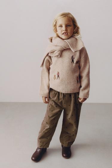 LINED NEEDLECORD BAGGY TROUSERS - Brown / Taupe by Zara