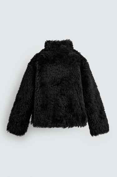 BLOUSON BOMBER EFFET FOURRURE HARRY LAMBERT FOR ZARA X DISNEY - Noir de Zara - Image 1