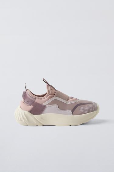 ELASTIC TRAINERS - Purple by Zara