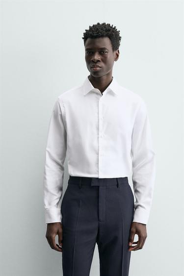 CAMISA REGULAR FIT - Blanco de Zara