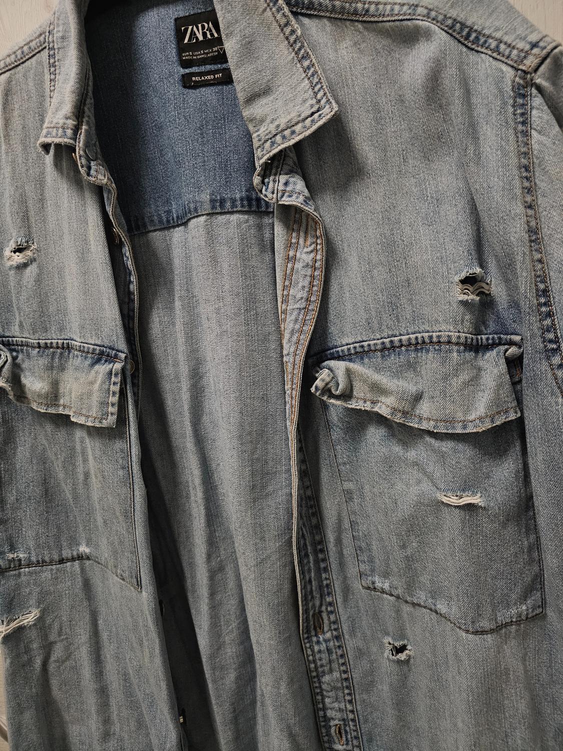 RIPPED DENIM SHIRT - Image 3