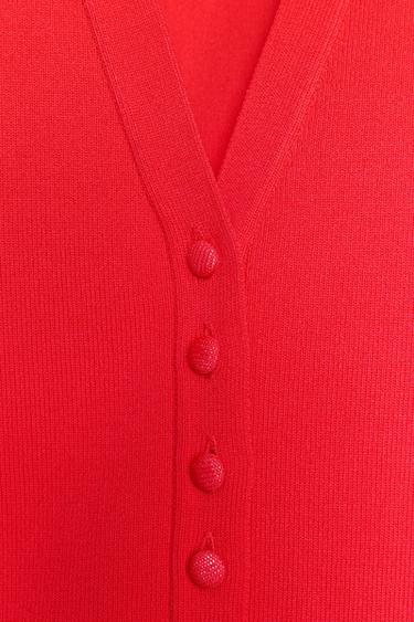CHAQUETA PUNTO VIVOS LATERALES - Rojo de Zara