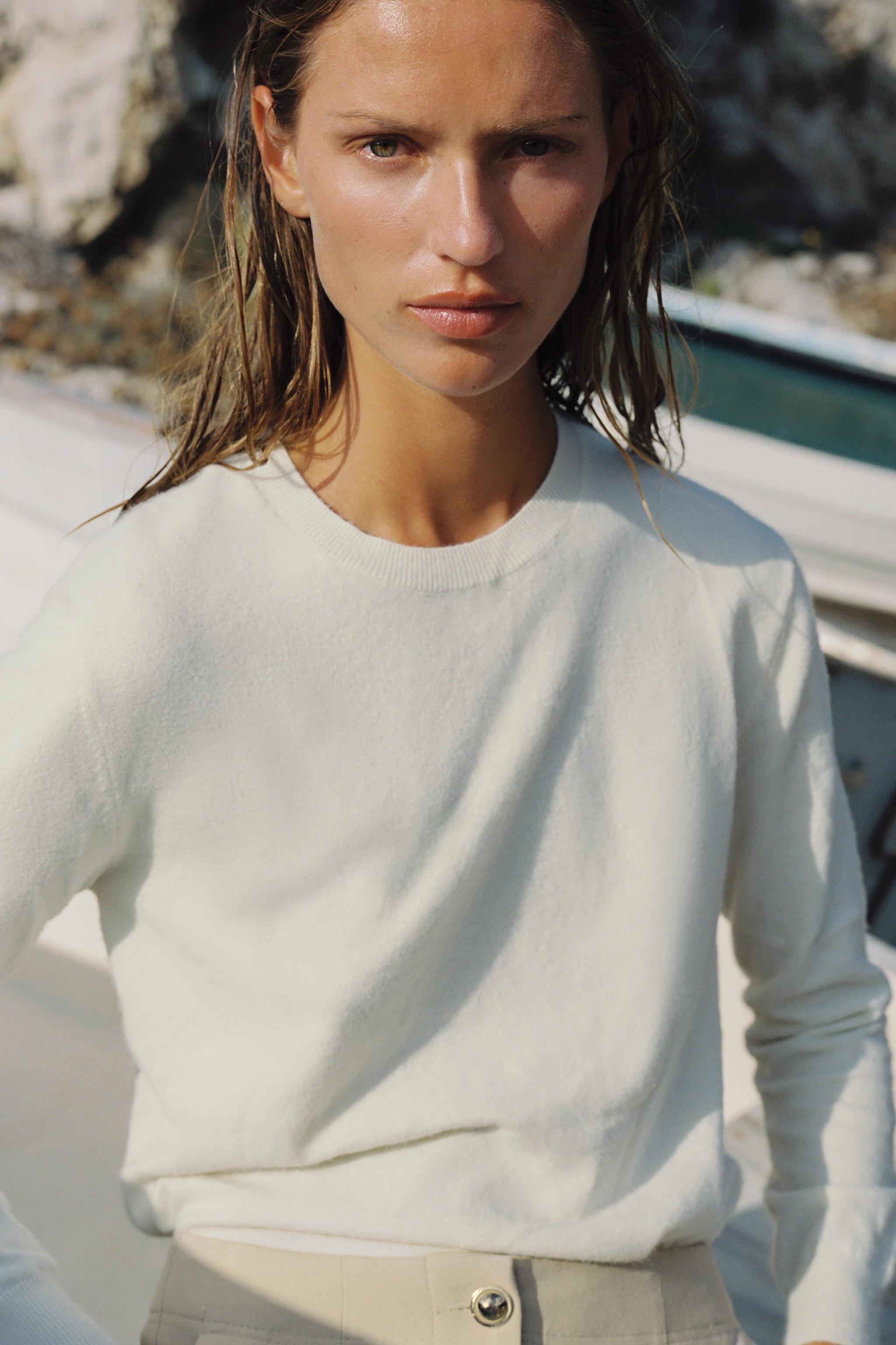 SOFT-TOUCH KNIT JUMPER — Ecru