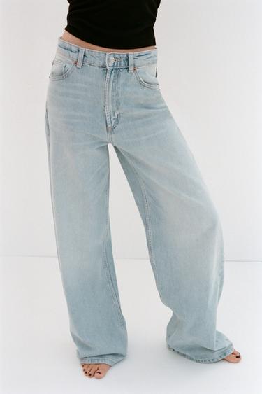 JEANS TRF EXTRA WIDE LEG TIRO ALTO - Azul claro de Zara