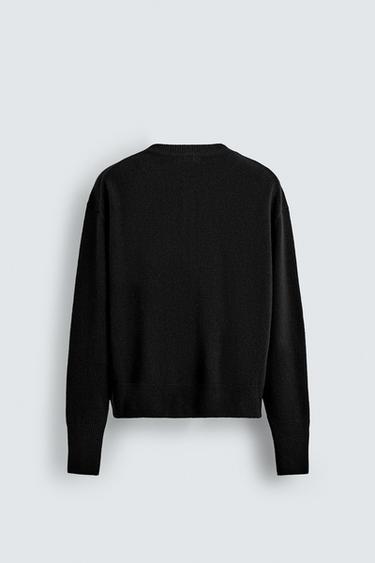 DICE HEARTS PATCH CARDIGAN - Black by Zara - Image 7