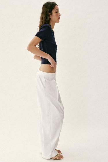 TOP EN MAILLE À BOULES - Bleu de Zara - Image 3