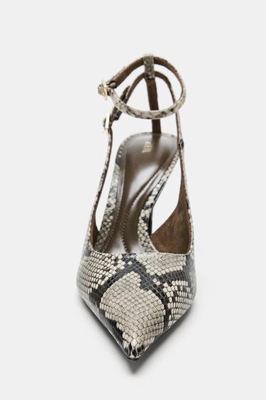 ANIMAL PRINT SLINGBACK HEELED SHOES - Snakeskin by Zara - Image 5