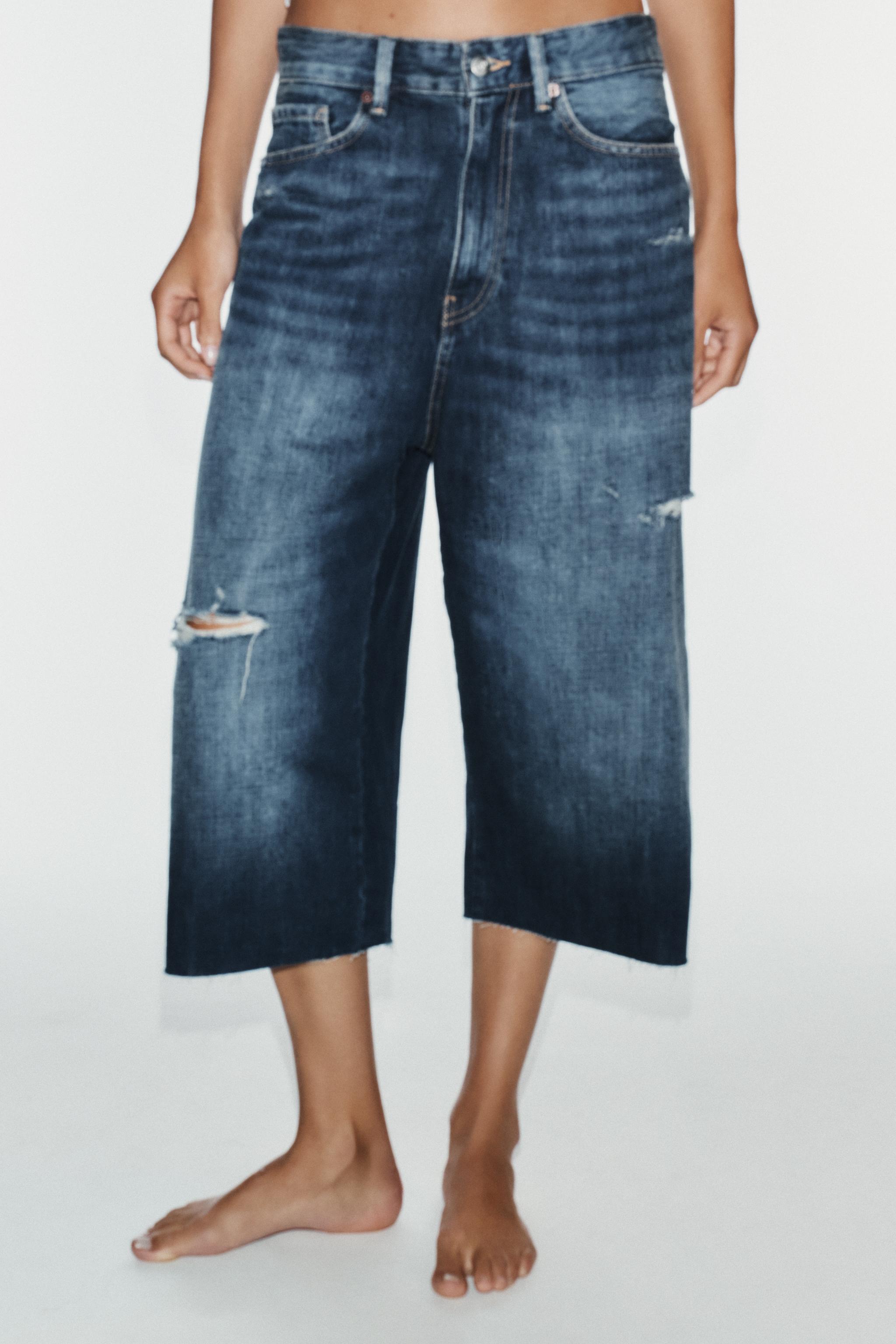 TRF BAGGY DENIM JORTS - thumbnail 3