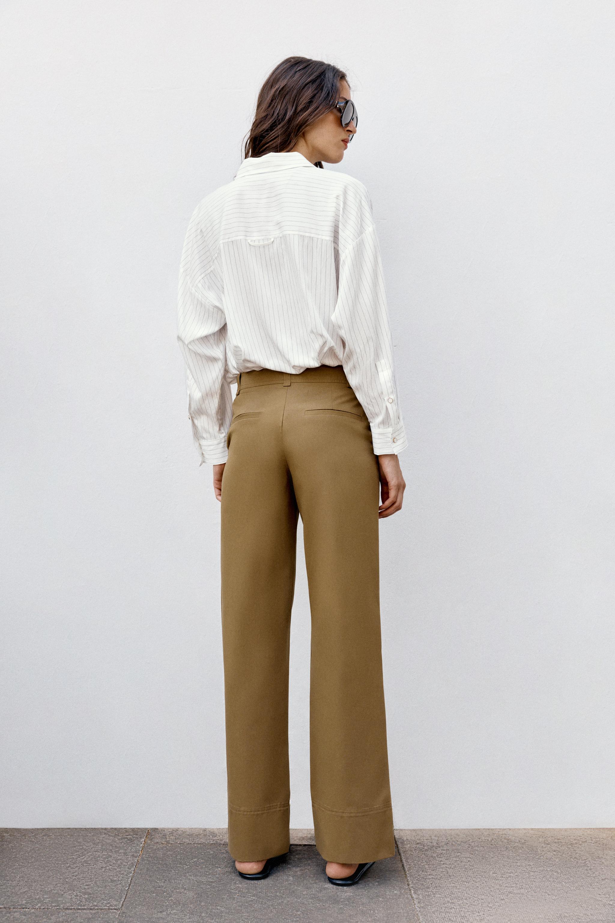 Женские брюки Zara BOOTCUT SEAM DETAIL PANTS — фото 6