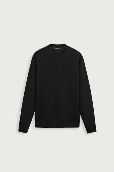 SUÉTER COM ESTRUTURA SOFT - Preto da Zara