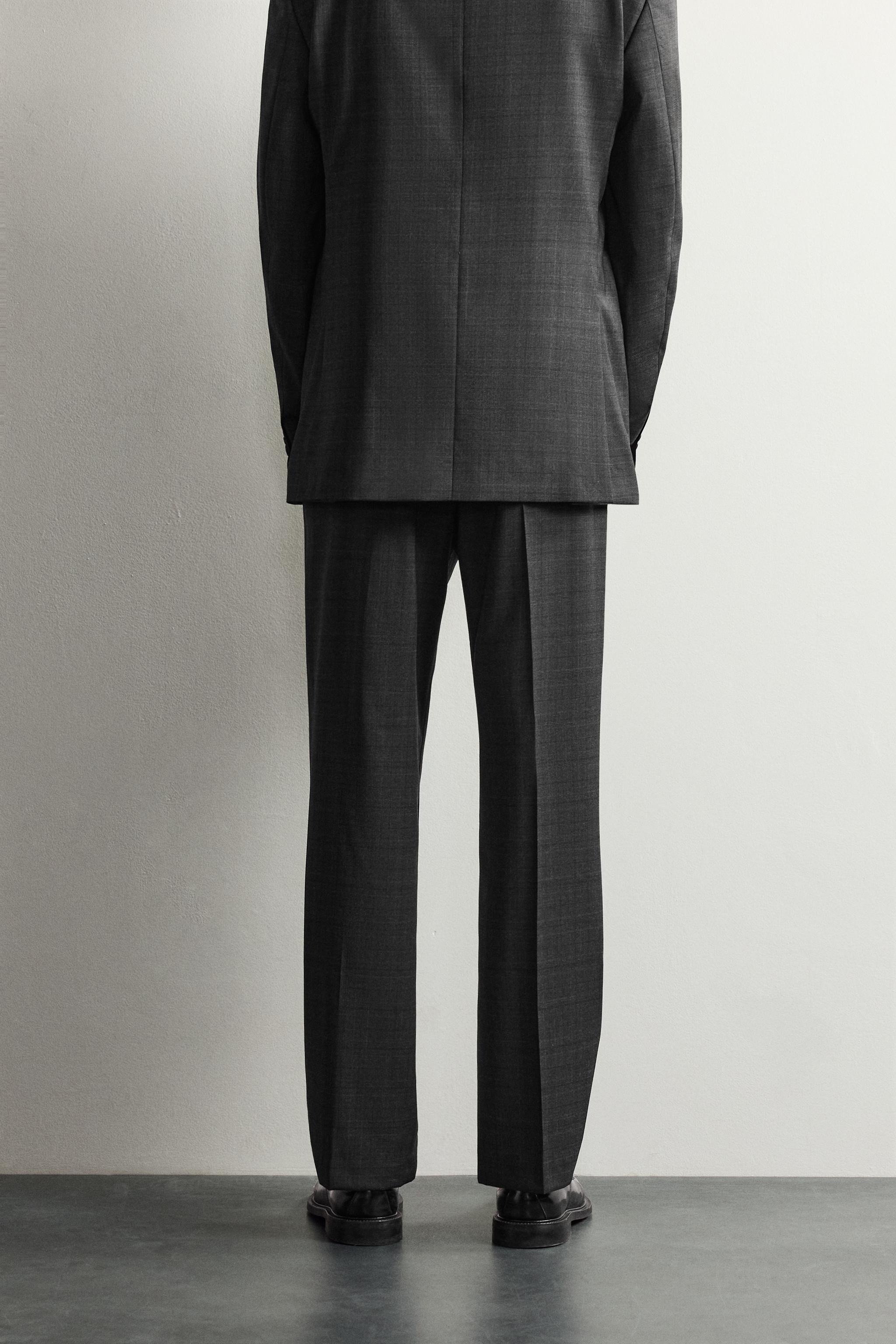 PANTALON COSTUME CARREAUX 100 % LAINE