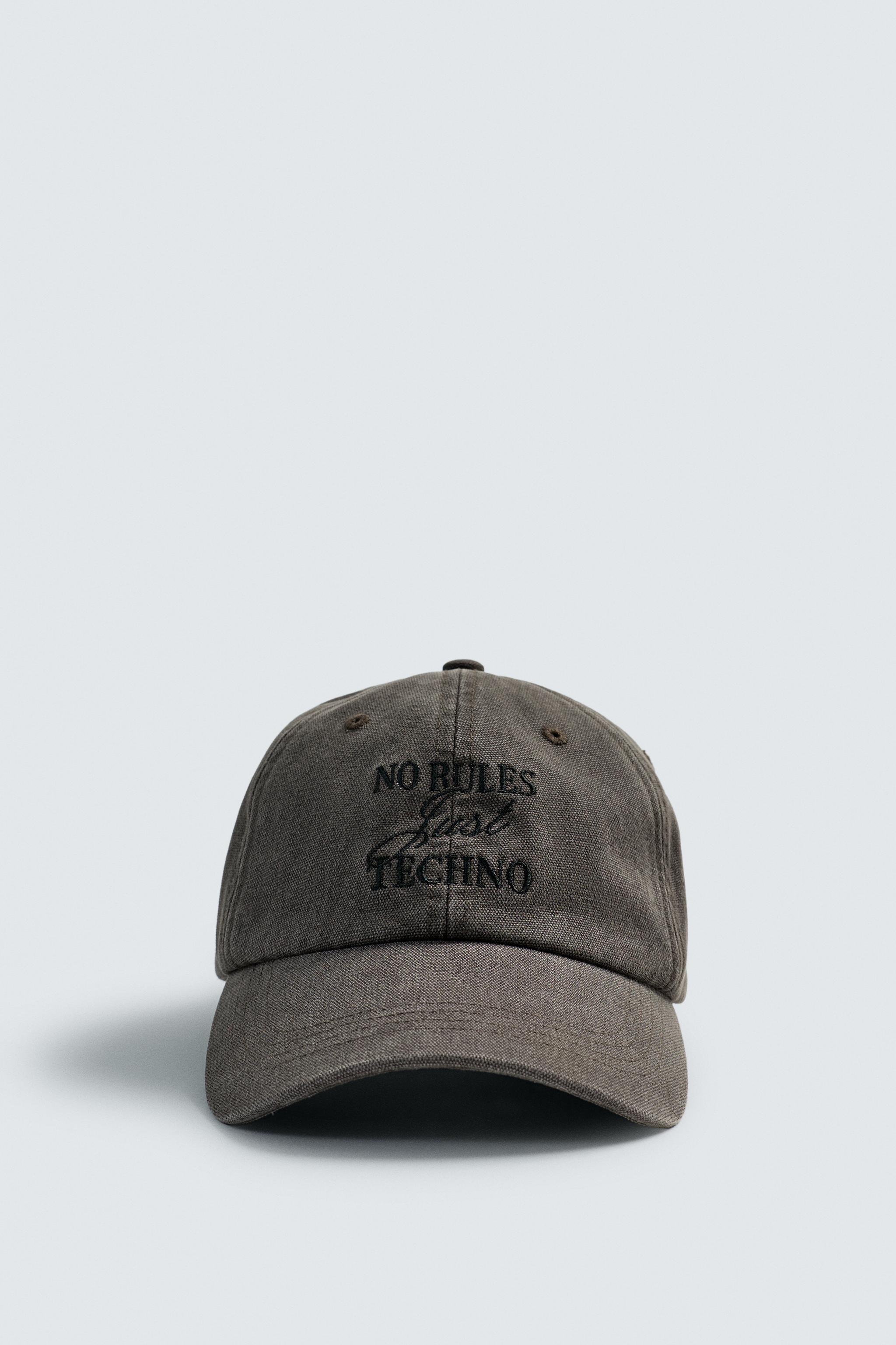 WASHED EMBROIDERED TEXT CAP