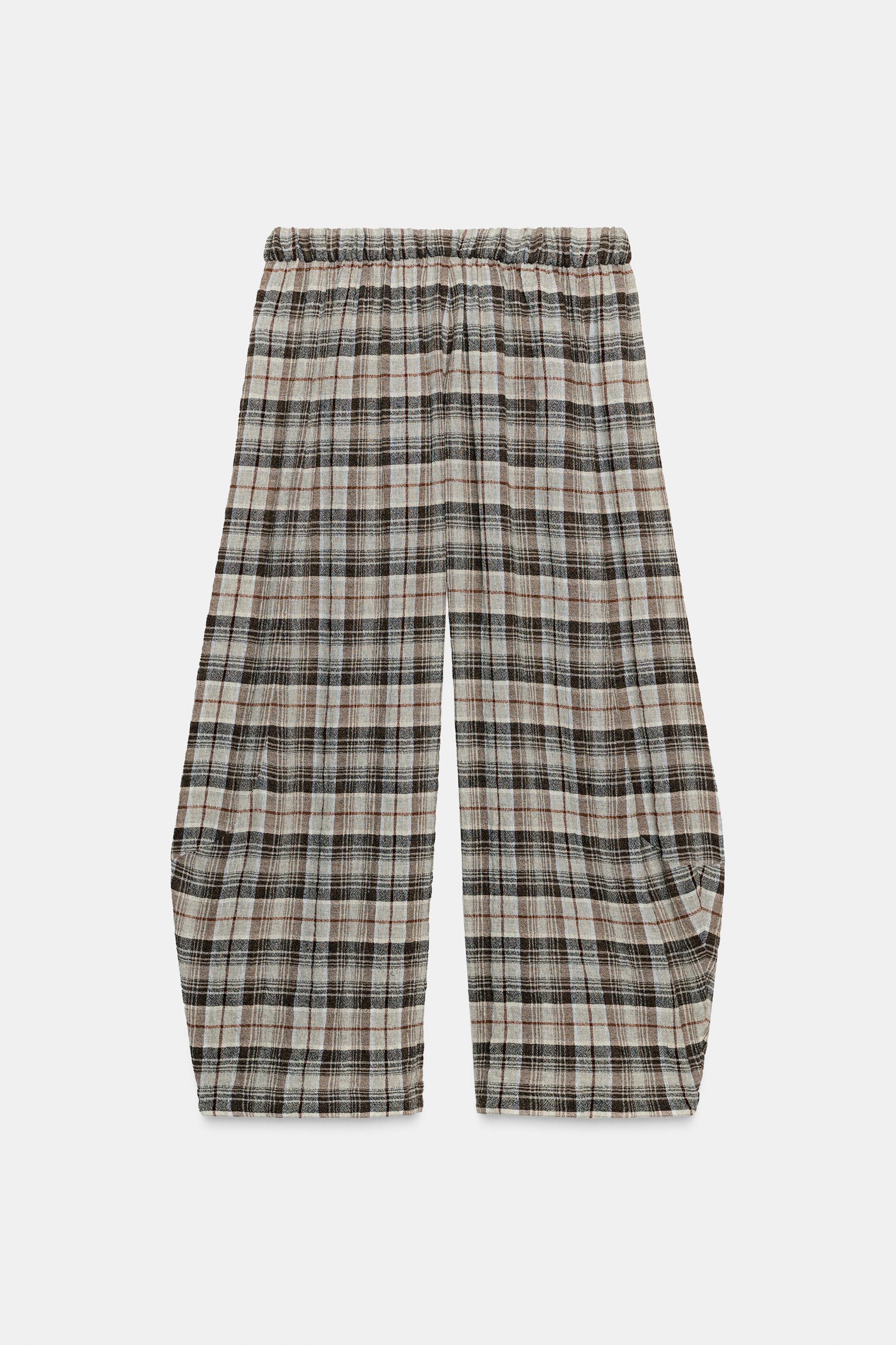PLAID VOLUME PANTS ZW COLLECTION