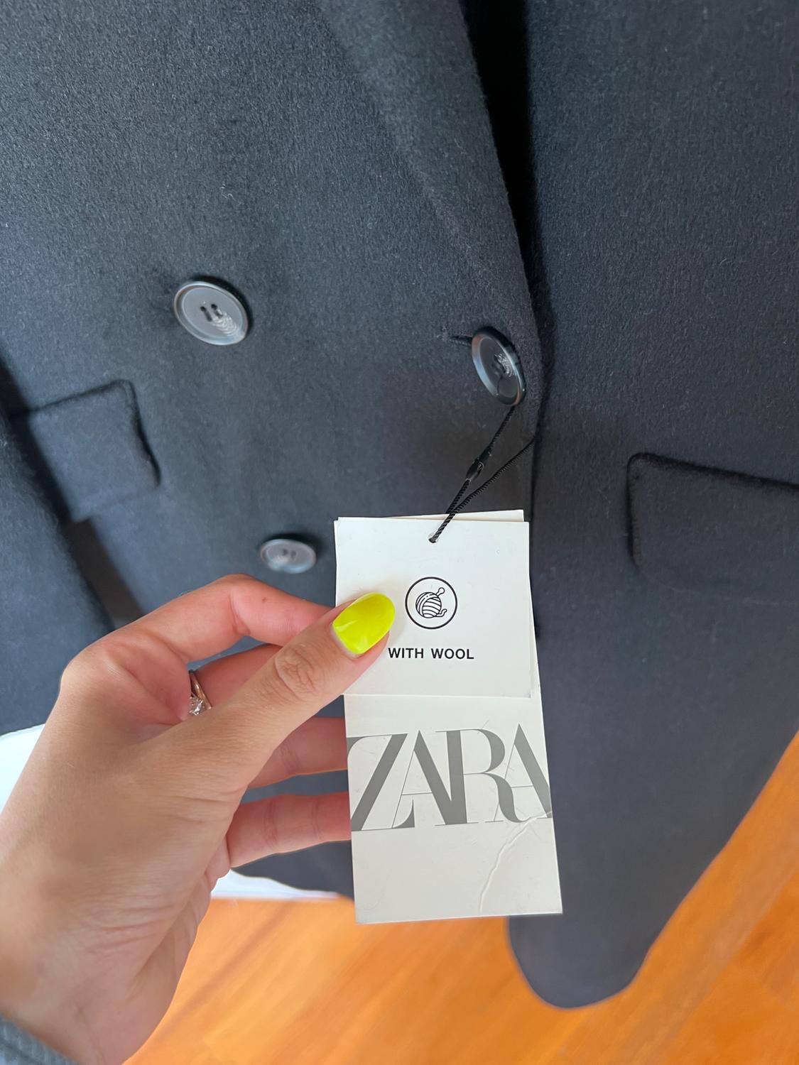 CAPPOTTO LUNGO OVERSIZE NERO CON 53 LANA - Image 2