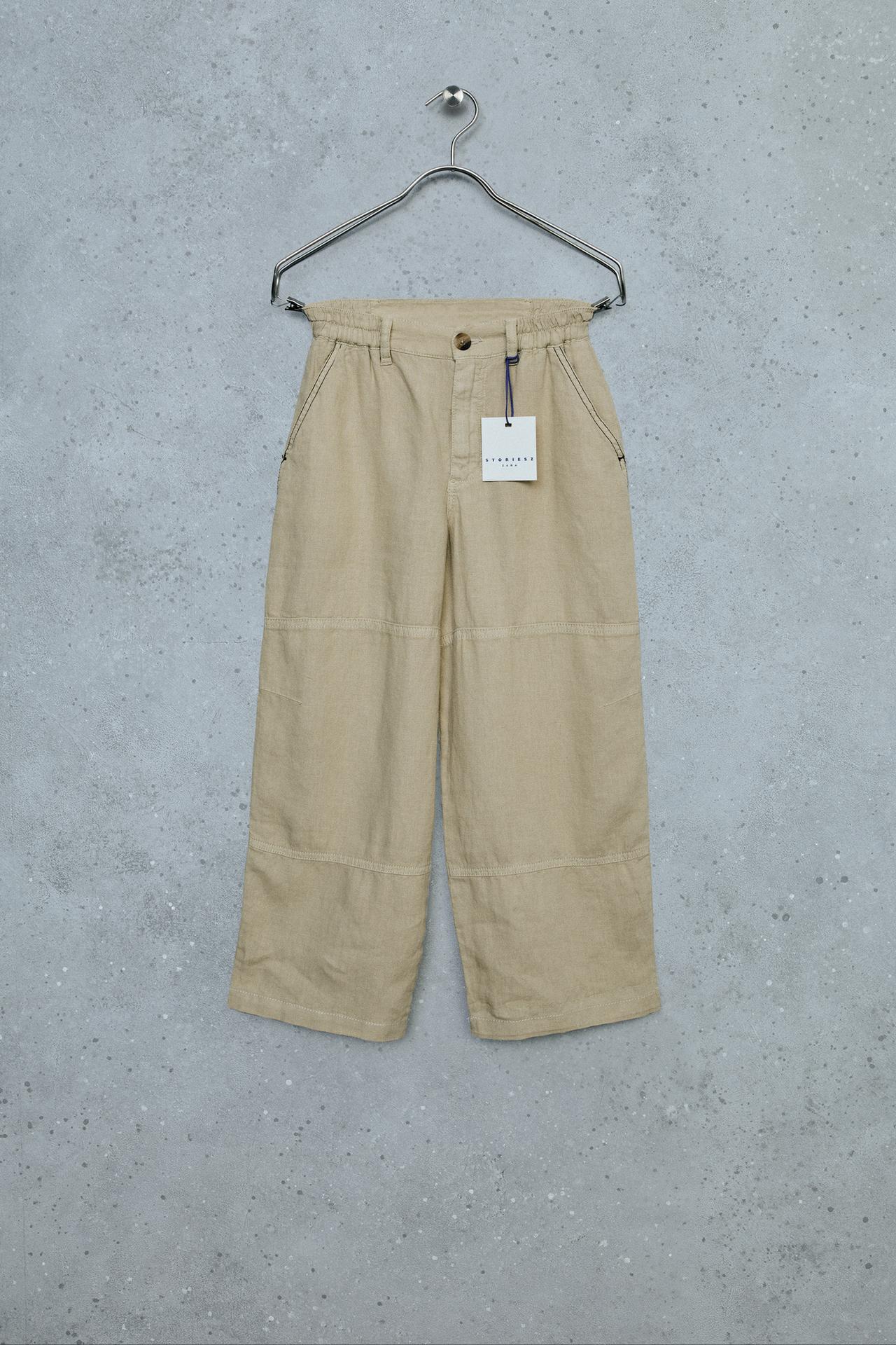 STORIESZ - 100% LINEN PANTS — Beige