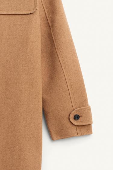MANTEAU MÉLANGE DE LAINE ÉDITION LIMITÉE - Marron clair de Zara - Image 10