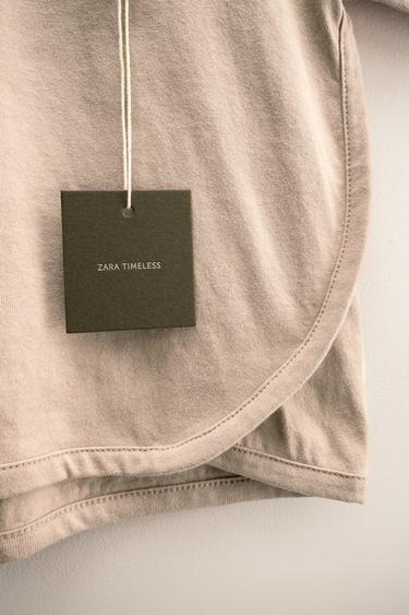 ZARA TIMELESS - PLAIN T-SHIRT WITH PIPING - Stone by Zara - Image 2