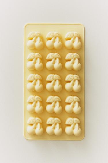BAC À GLAÇONS SILICONE CÉRISES 15 GLAÇONS - Jaune de Zara - Image 4