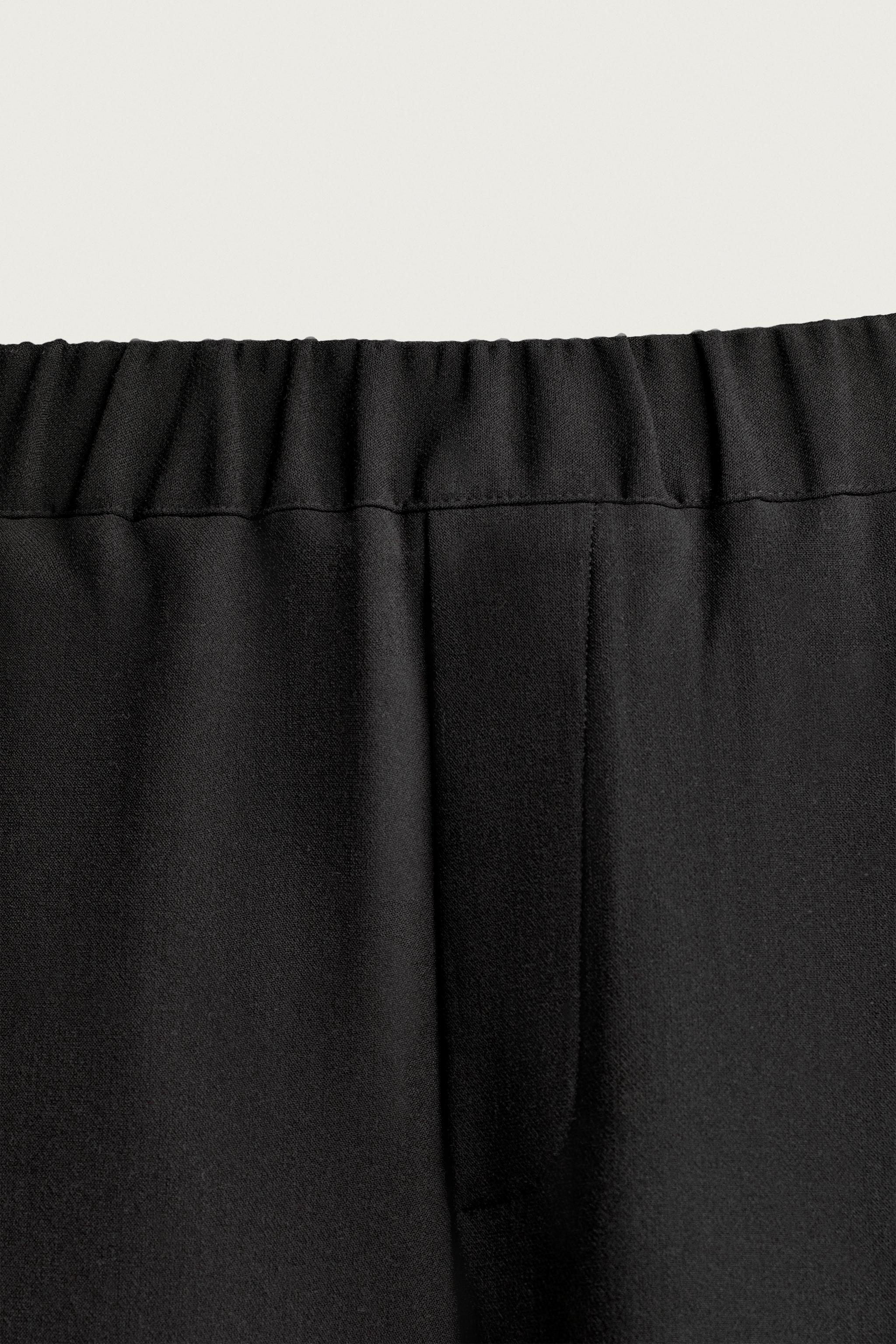 Zara Dökümlü Geniş Paça Pantolon görsel 8