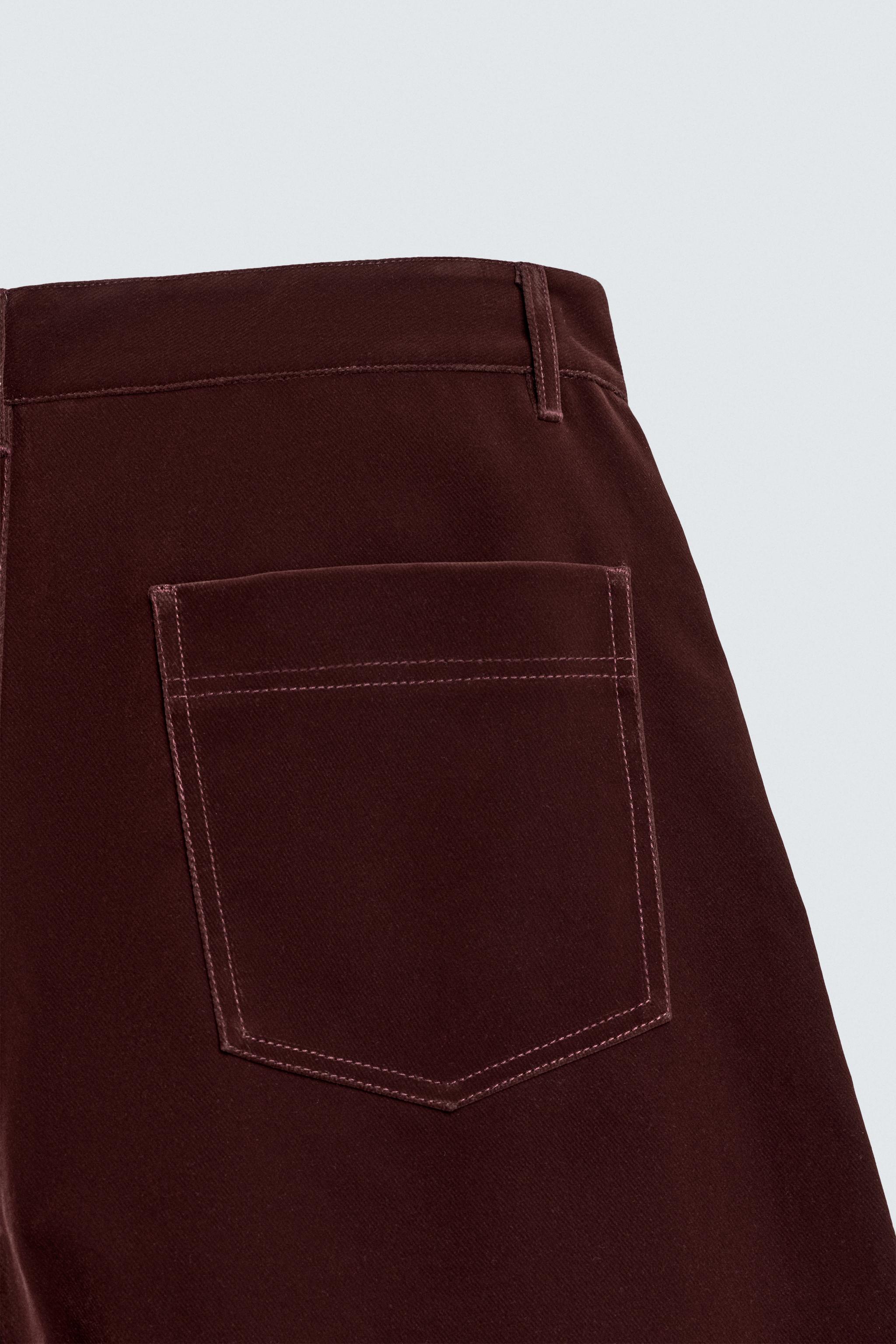FLOCKED WIDE FIT PANTS