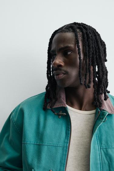 BOXY FIT FIREMAN CLASP JACKET - Blue / Green by Zara - Image 5