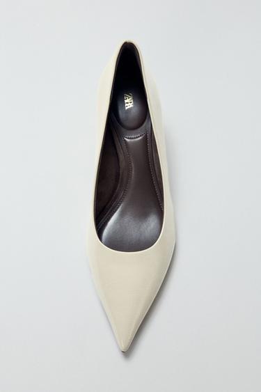 KITTEN-HEEL SHOES - Grey by Zara