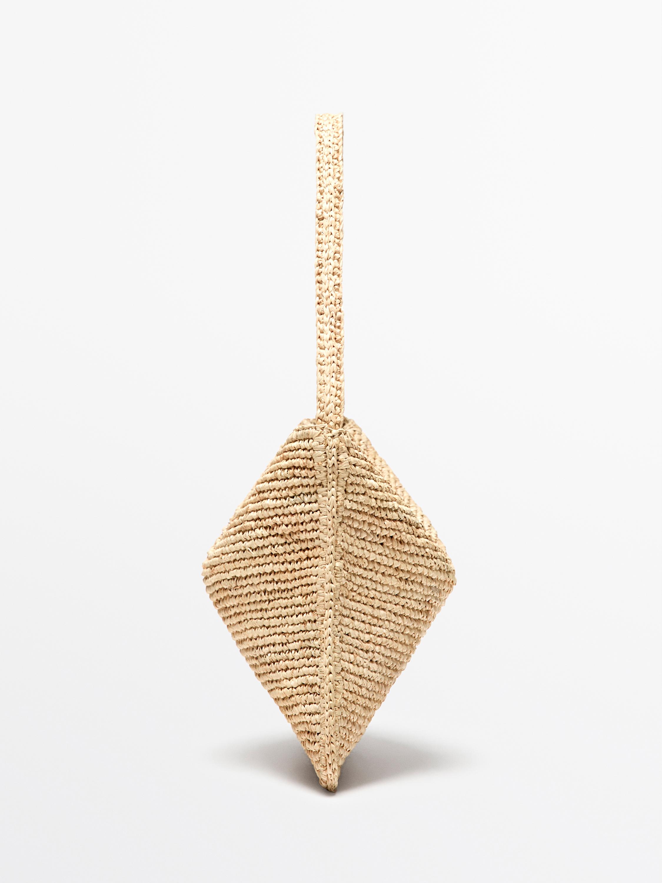 Petit sac épaule en raphia