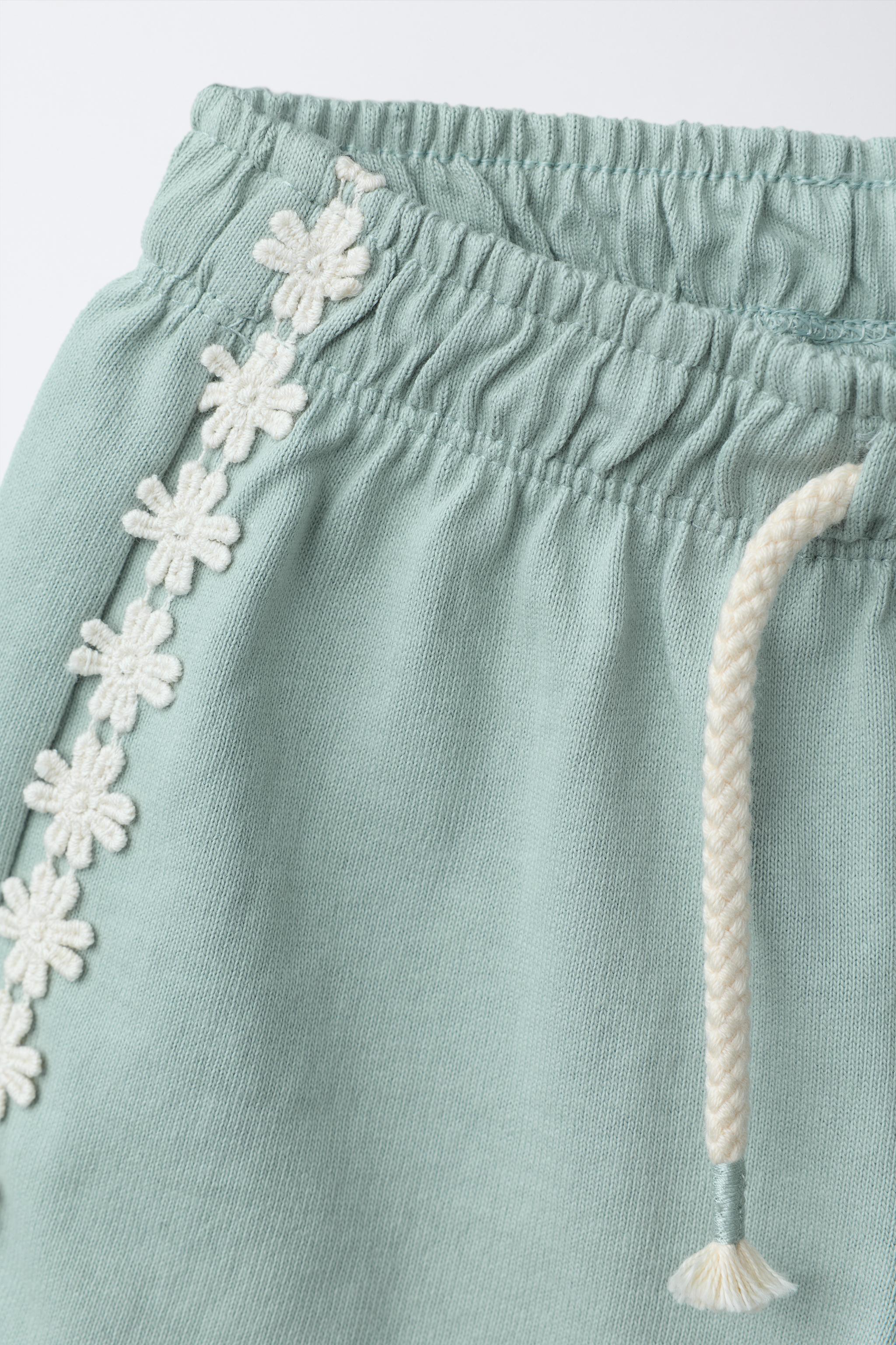 Детские шорты Zara HEAVY WEIGHT FLORAL PLUSH SHORTS — фото 3