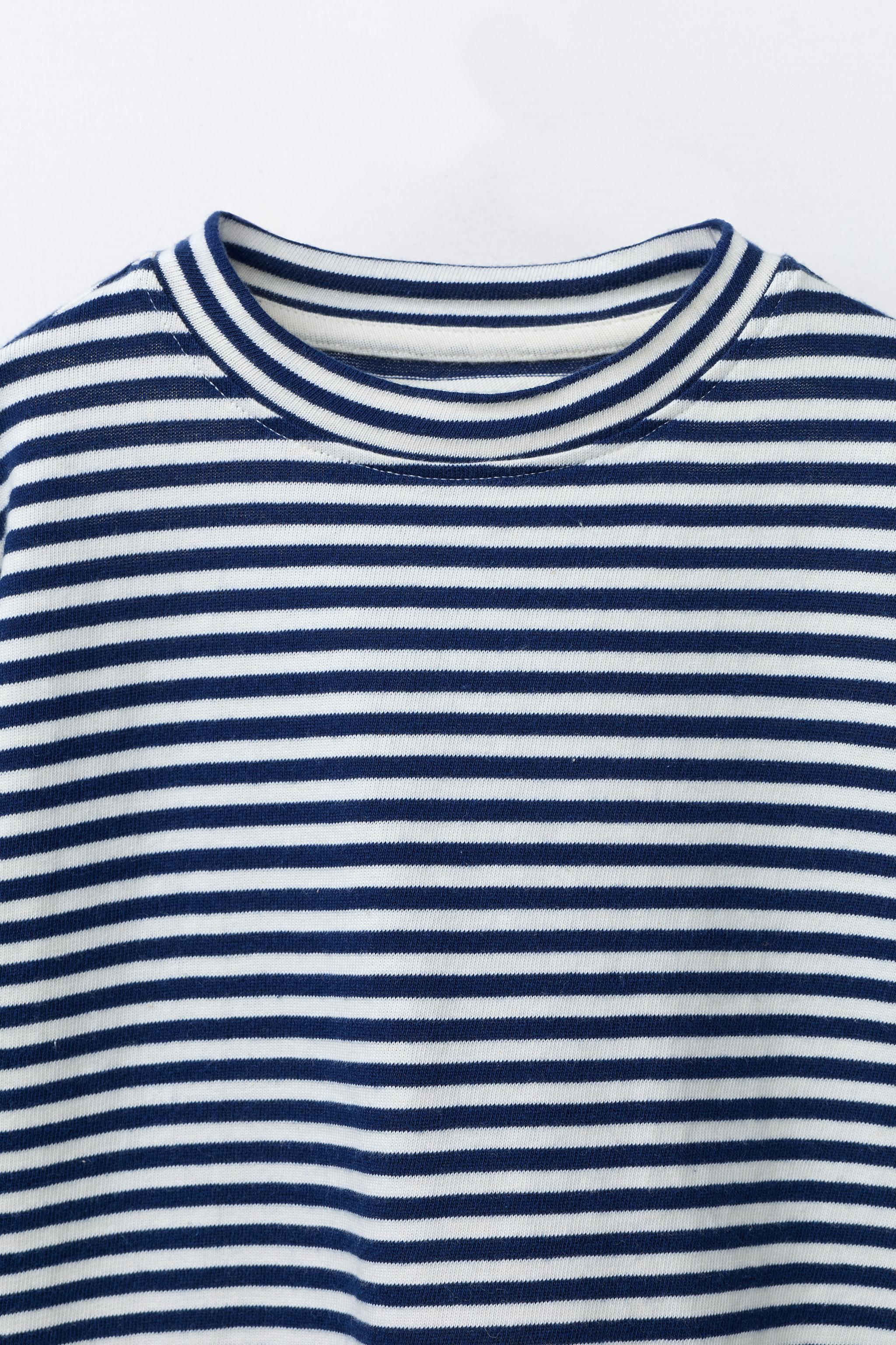 STRIPED LABEL T-SHIRT