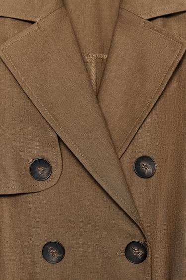 LINEN BLEND JUMPSUIT WITH BELT - Toffee by Zara - Image 5