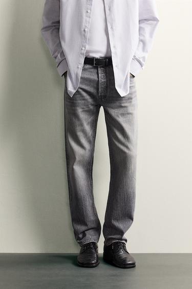 Zara REGULAR FIT JEANS - Gray