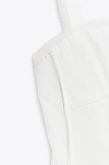 ZW COLLECTION LONG TRIM DRESS - White by Zara - Image 7