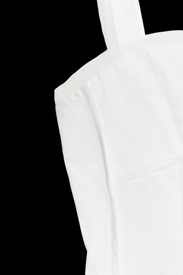 Zara ZW COLLECTION TRIM MAXI DRESS - White