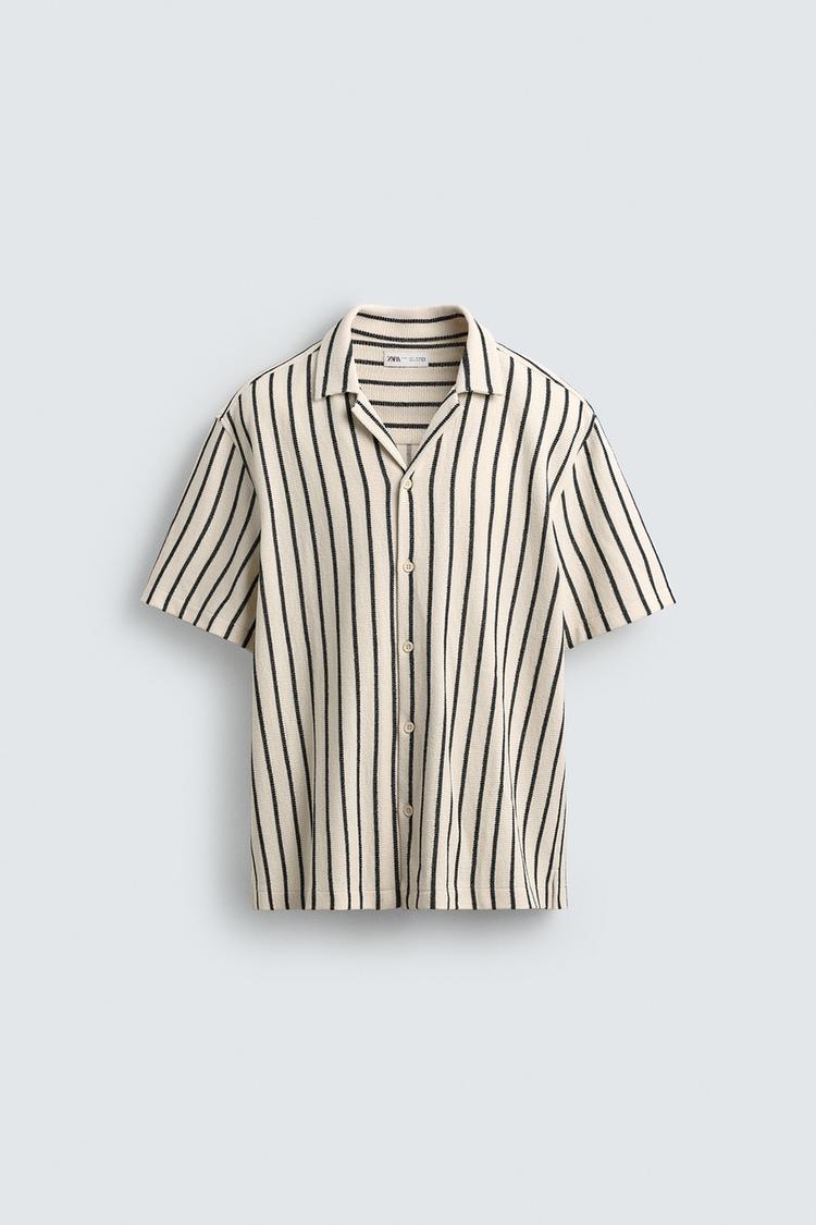 ZARA REGULAR FIT TEXTURED SHIRT