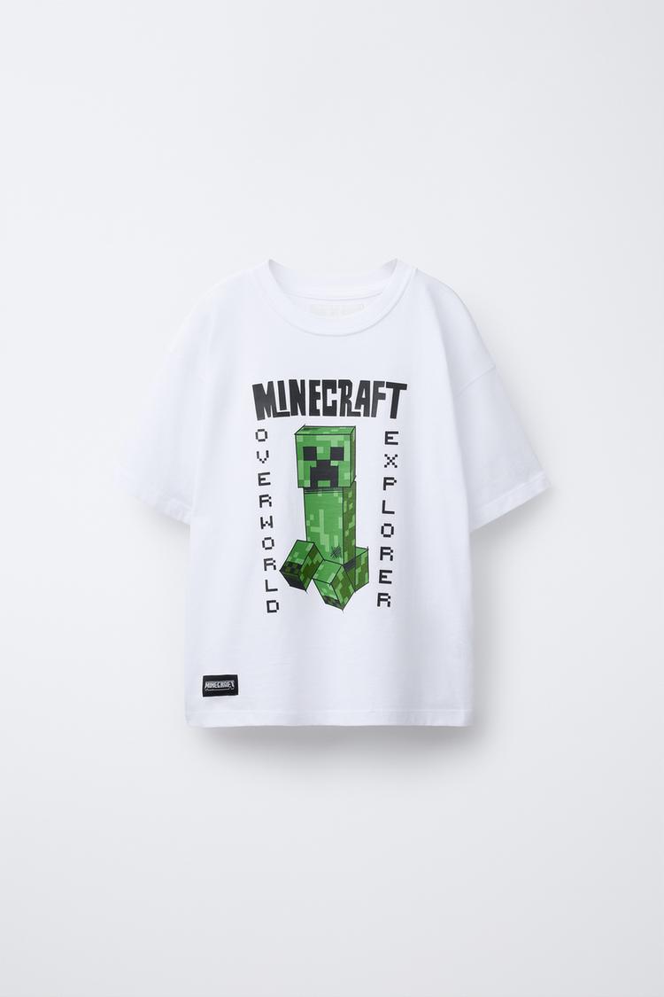 PLAYERA ESTAMPADO MINECRAFT © MOJANG ™ Blanco ZARA Mexico