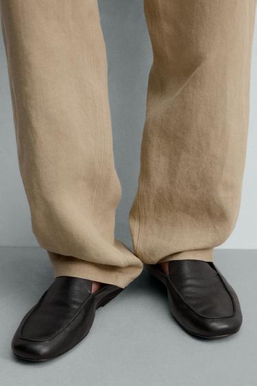 MOCASSINS EN CUIR - Noir de Zara - Image 2