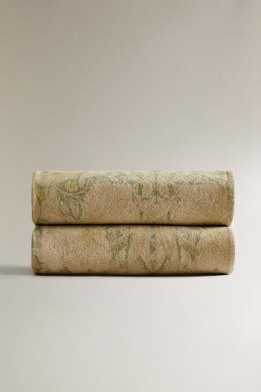 PLAID LIN COTON FLEURS MORRIS & CO. - Vert de Zara - Image 1