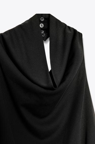 RÜCKENFREIES NECKHOLDER-MAXIKLEID - Schwarz von Zara