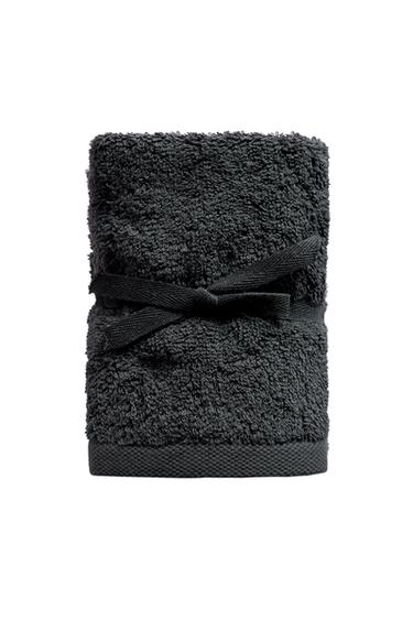 PACK OF HIGH-QUALITY COTTON HAND TOWELS (PACK OF 3) - Anthracite grey by Zara